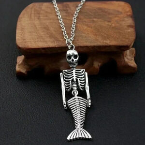 Mermaid Skeleton hot Stainless steel Necklace